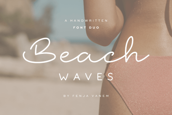 Beach Waves Duo: A Premium Script Font for Coastal Campaigns