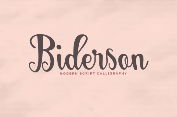 Biderson Script: The Elegant Typeface for Handmade Crafts