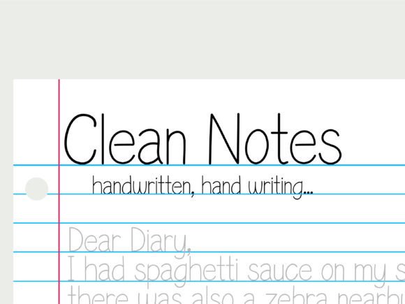 Clean Notes: The Perfect Handwritten Typeface for Your Craft Shop