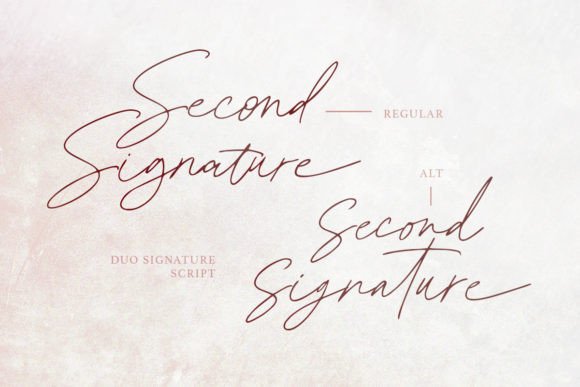 Second Signature - Duo Script: A Handwritten Typeface for Editorial Design